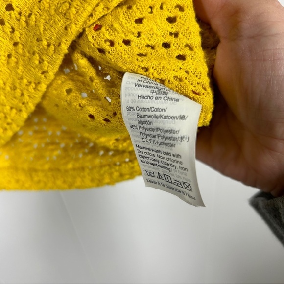 Madewell Texture & Thread Eyelet Flutter-Sleeve Top Small - Picture 6 of 7